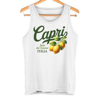 Capri Italia Isla De Los Limones En Letraserdes Italianas Camiseta sin mangas - Regaloses