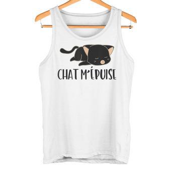Chat M'épuise Chat Humour Cadeau Propriétaires De Chats Débardeur e - Cadeauxyz