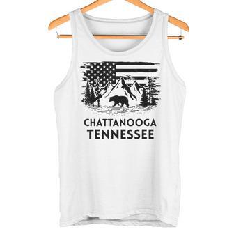 Chattanooga テネシーベア アメリカ国旗 南部 タンクトップ - Kawaiitshirt