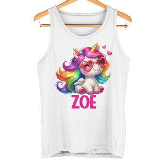 Personnalisé Avec Nom De Licorne Zoe Débardeur e - Cadeauxyz