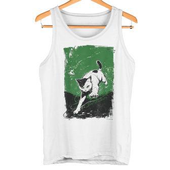 Dim The Lights 012 メンズ ロック ライブ フェス バンド 音楽 おしゃれ キッズ 猫 Cat タンクトップ - Kawaiitshirt
