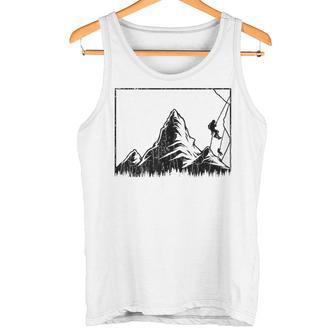 Escalada De Montaña Divertido Escalador De Roca Hiker Gráfico Camiseta sin mangas - Regaloses