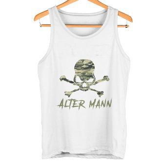 Evil Old Man 迷彩スカルバックプリント タンクトップ - Kawaiitshirt