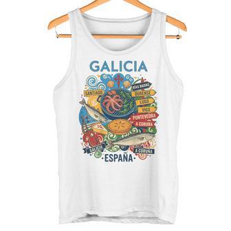 Galicia España Amante De La Comida Pulpo Pulpo Padrón Pimiento Español Camiseta sin mangas - Regaloses
