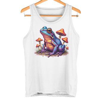 Grenouille Crapaud Aux Champignons Psychédéliques Illustration Trippy Débardeur e - Cadeauxyz