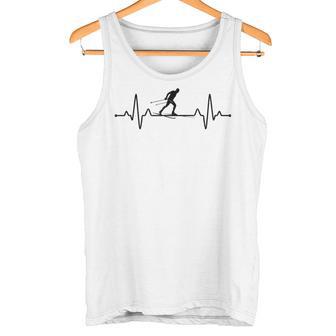Heartbeat クロスカントリースキー ウィンタースポーツ バイアスロンスキー タンクトップ - Kawaiitshirt