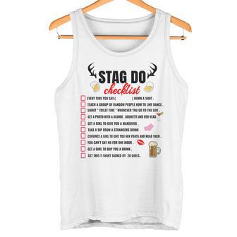 Homme Défiez Le Cerf Bachelors Party Checklisttag Do Party Débardeur e - Cadeauxyz