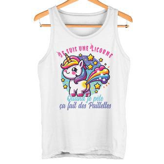 Jeuis Une Licorne Quand Je Pète Ça Fait Des Paillettes Haut De Gamme Débardeur e - Cadeauxyz