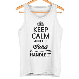 Keep Calm And Letana Handle It 面白い名前ギフト タンクトップ - Kawaiitshirt