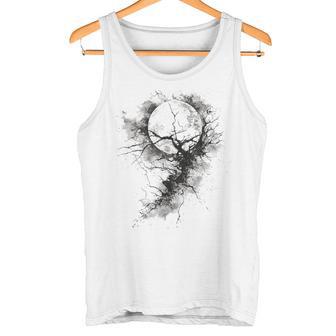Lune Imprimé Motif Dessin Illustration Abstrait Lune Débardeur e - Cadeauxyz