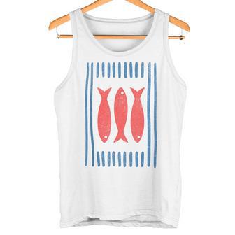 Minimalardinas Pescadores Estética Retro Camiseta sin mangas - Regaloses