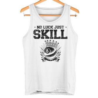 No Luck Justkill ビリヤードキュー プールスヌーカー タンクトップ - Kawaiitshirt