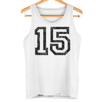 Numero 15 Bianco E Nero Retro 15° Compleanno No15 Canotta - Novitaregali