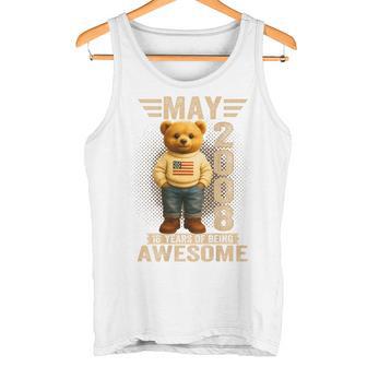 On Back 18歳 2008年5月 テディベア 18歳の誕生日 タンクトップ - Kawaiitshirt