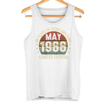On Back 5月の誕生日 Est 1966年限定版 60Th タンクトップ - Kawaiitshirt