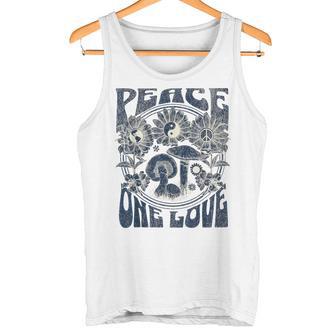 One Love Peace Céleste Mystique Fleurs Champignons Terre Débardeur e - Cadeauxyz