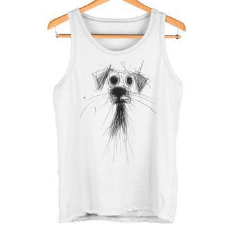 Perro Amante Abstracto Garabato Garabato Arte Lindo Perrito Perrito Camiseta sin mangas - Regaloses