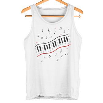 Piano Beat Clavier Notes De Musique Amoureux De Musique Pianiste Débardeur e - Cadeauxyz