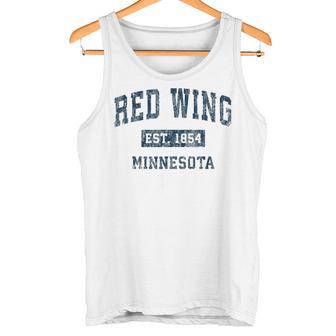 Red Wing ミネソタ Mn ヴィンテージ スポーツデザイン ネイビー プリント タンクトップ - Kawaiitshirt