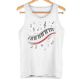 - Rétro Avec Notes De Musique De Piano Débardeur e - Cadeauxyz
