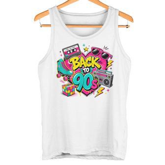 Retro Back To 90S Cassette Tape Boombox Rollerkate Noventa Camiseta sin mangas - Regaloses