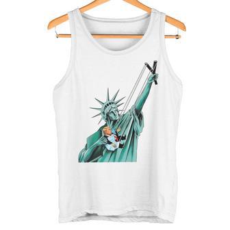 Statue De La Liberté Anti Trump Politique Drôle Débardeur e - Cadeauxyz