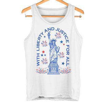 Statue De La Liberté Et De La Justice Pour Tous Les 4 Juillet Débardeur e - Cadeauxyz