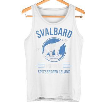 Svalbardpitzbergen ホッキョクグマ ロングイヤービーン ノルウェー ホッキョクグマ タンクトップ - Kawaiitshirt