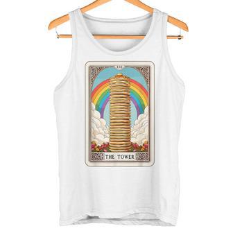 The Tower タロットカード パンケーキタワー 朝食 恋人 パンケーキ タンクトップ - Kawaiitshirt