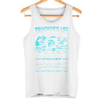 Trucker's Life 面白いトラック運転手トラックバックサイド タンクトップ - Kawaiitshirt