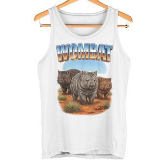 Wombat ヴィンテージ 70年代 90年代 レトロ ウォンバット 動物愛好家 ウォンバット タンクトップ - Kawaiitshirt