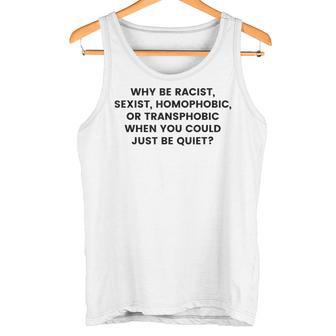 なぜ人種差別主義者、性差別主義者、同性愛嫌悪 タンクトップ - Kawaiitshirt