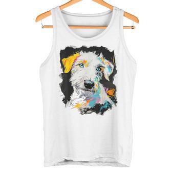 アイリッシュウルフハウンド 犬 モチーフ ペット 青い目 アイリッシュウルフハウンド タンクトップ - Kawaiitshirt