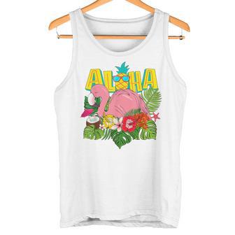 アロハシャツ ハワイアン フラミンゴ キッズ ティーン ガールズ 幼児 タンクトップ - Kawaiitshirt
