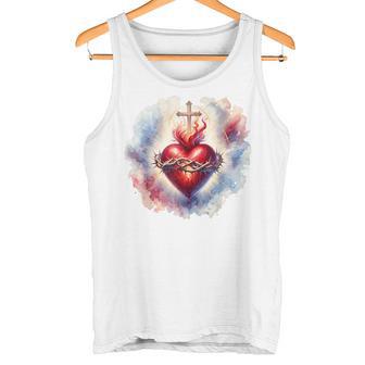 イエスの聖心 カトリック 献身 信仰 タンクトップ - Kawaiitshirt