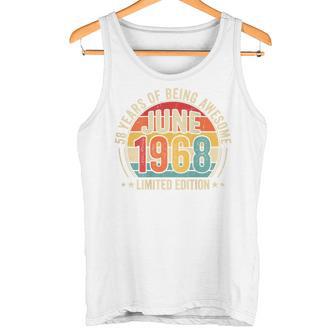 オンバック 1968年6月から素晴らしいヴィンテージレトロ58歳の誕生日 タンクトップ - Kawaiitshirt