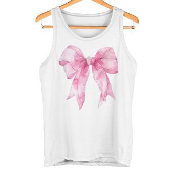 コケット ピンク リボン カワイイ タンクトップ - Kawaiitshirt