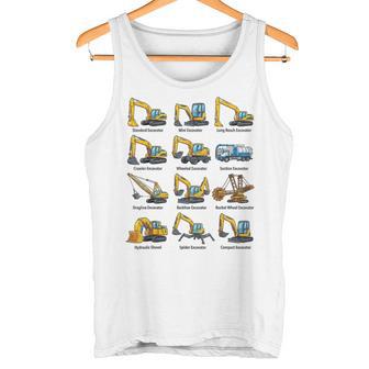 ショベルの種類重機設備表 タンクトップ - Kawaiitshirt