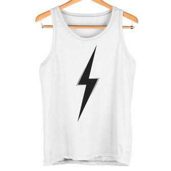 シンプルなブラックライトニングボルトグラフィック。 タンクトップ - Kawaiitshirt