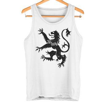 スコットランドライオンランパントシンボル ブラック タンクトップ - Kawaiitshirt