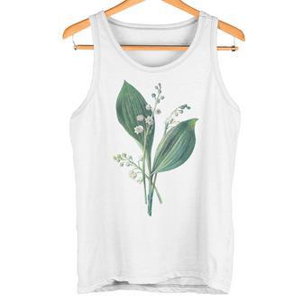 スズラン植物アートペインティングtシャツ タンクトップ - Kawaiitshirt