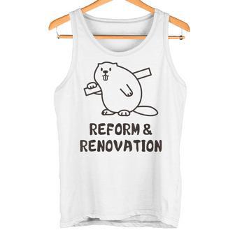 ビーバー リフォーム リノベーション 職人 大工 建築 木工 メンズ レディース キッズ かわいい タンクトップ - Kawaiitshirt