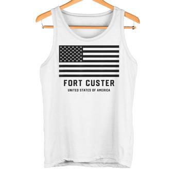 フォートカスター ミシガン州 アメリカ軍 アメリカ国旗 軍隊 タンクトップ - Kawaiitshirt