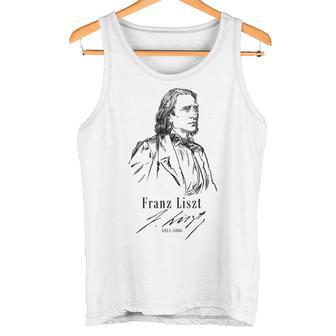 フランツ・リスト、クラシック音楽 ピアノ-Franz Liszt Classical Music-Piano タンクトップ - Kawaiitshirt