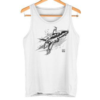ブルーインパルス 墨絵 ホワイト タンクトップ - Kawaiitshirt