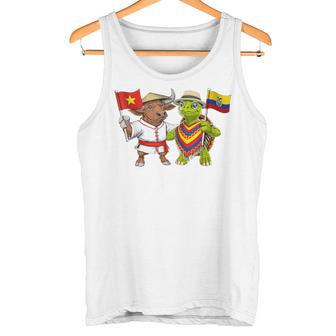 ベトナム・エクアドル国旗 ベトナムのルーツ 誇り高きエクアドルの遺産 ベトナムの誇り タンクトップ - Kawaiitshirt