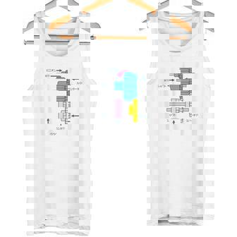 ミニ四駆 ギアイラストプリント タンクトップ - Kawaiitshirt