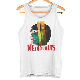 メトロポリス レトロムービーポスターデザインf タンクトップ - Kawaiitshirt
