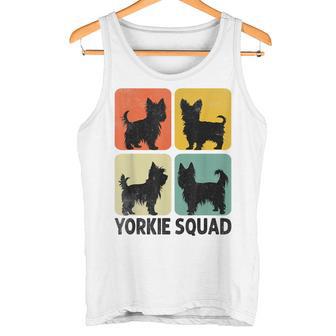レトロ シルホーエット ヨーキー スクワッド ヨークシャーテリア ヨーキー 犬 タンクトップ - Kawaiitshirt
