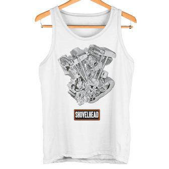 ヴィンテージ Hd オートバイtwin ショベルヘッド エンジン クラシック バイカー タンクトップ - Kawaiitshirt